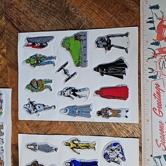 Vintage Star Wars puffy stickers 3 sheets - Picture 3 of 7
